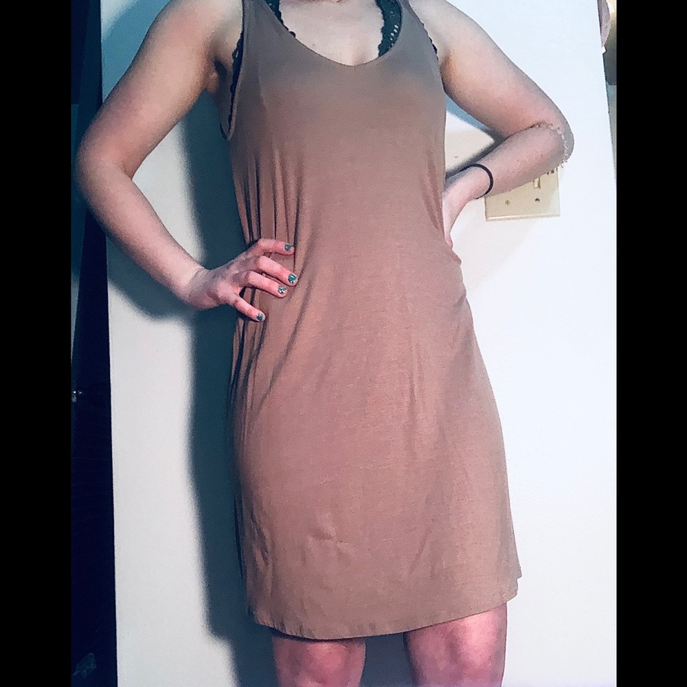 Brown flowy dress.🔮🔮🔮